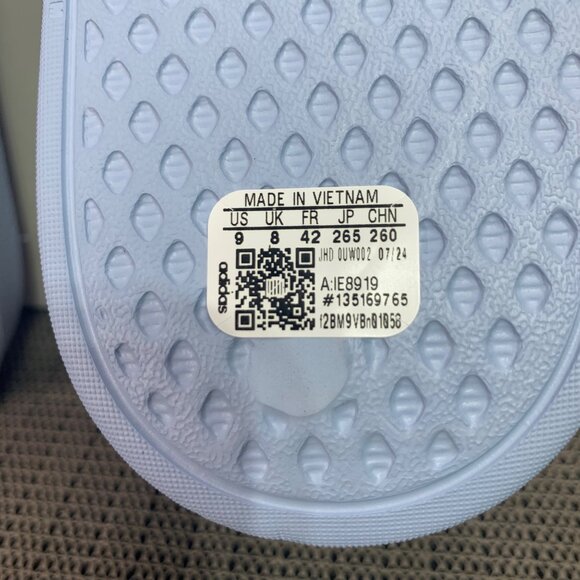 Adidas Adilette Aqua Slides Womens Size 9 Light Blue & White Stripes Slip-on - Picture 7 of 8